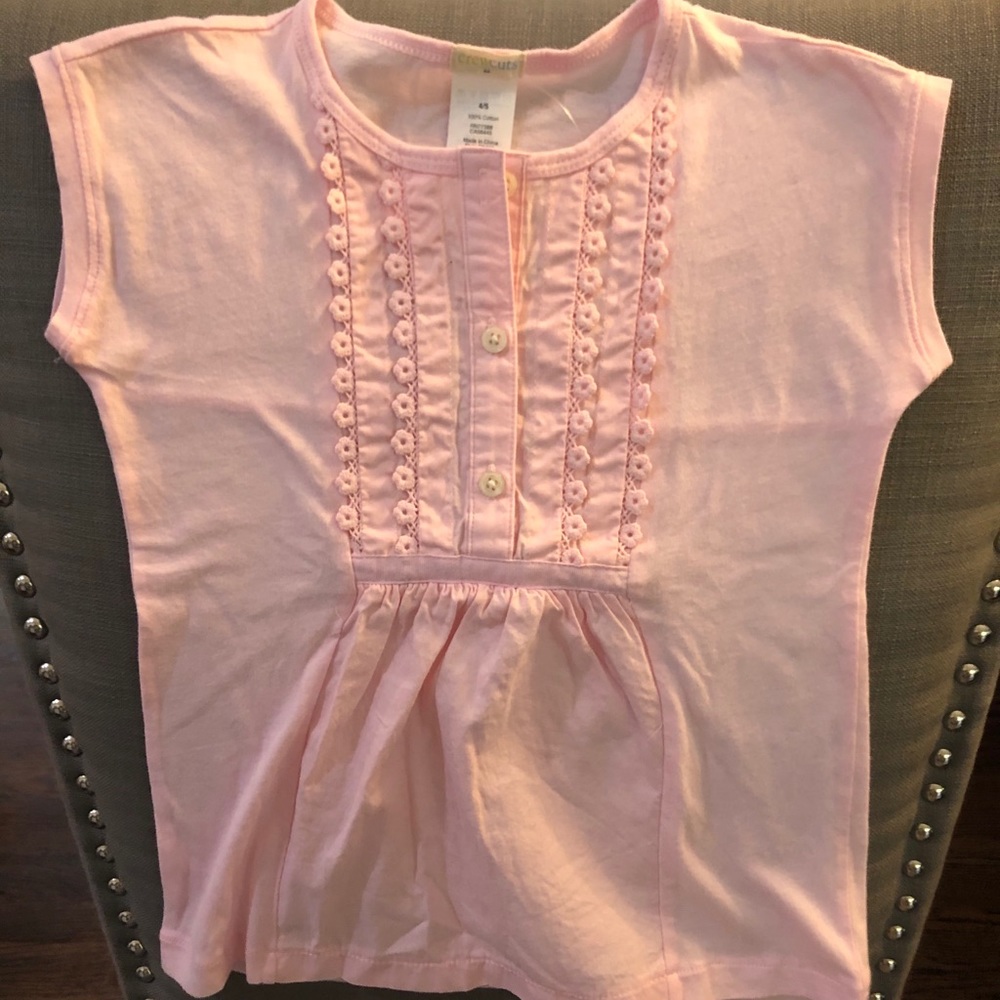 JCrew: CrewCut Girls NWT Pink Blouse Size 4/5T